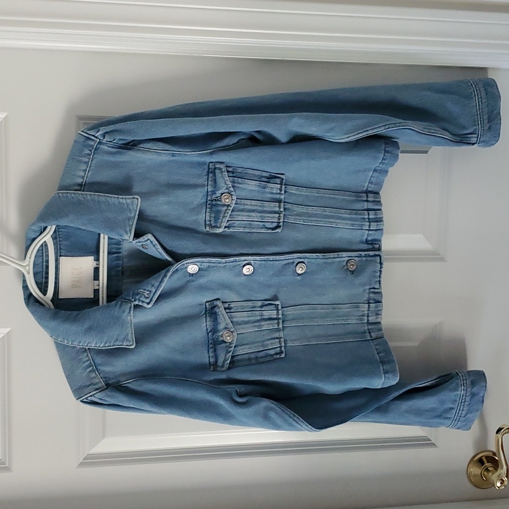 PAIGE Light Blue Denim Jean Jacket